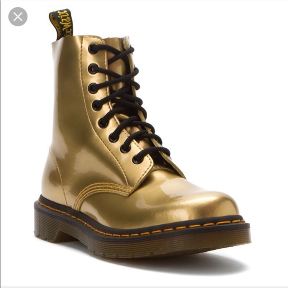gold dm boots
